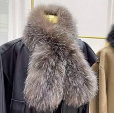 100 Real fox fur scarf / multicolor fur neck wrap / fur cape/shawl 90 14cm
