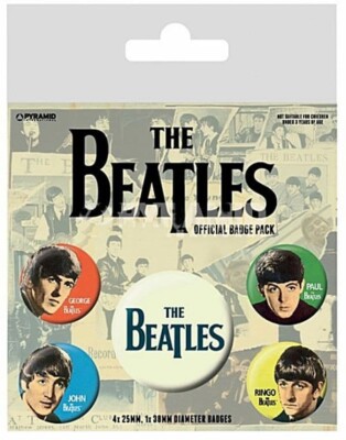 The Beatles (Band) 5 Round Pin Badges In Pack | eBay UK