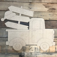 Door Hanger Christmas - BLANK Street Sign - Truck Cutout, Unfinished