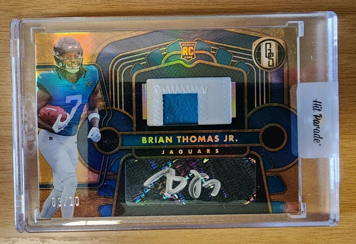 2024 Panini Gold Standard RC Jersey Auto Brian Thomas Jr. #203 SAPPHIRE 3/10