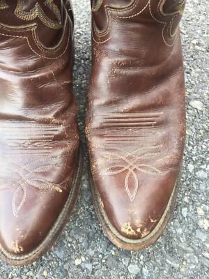 Justin Brown Leather Western Cowboy Riding Boots 1487 Mens  display picture 2