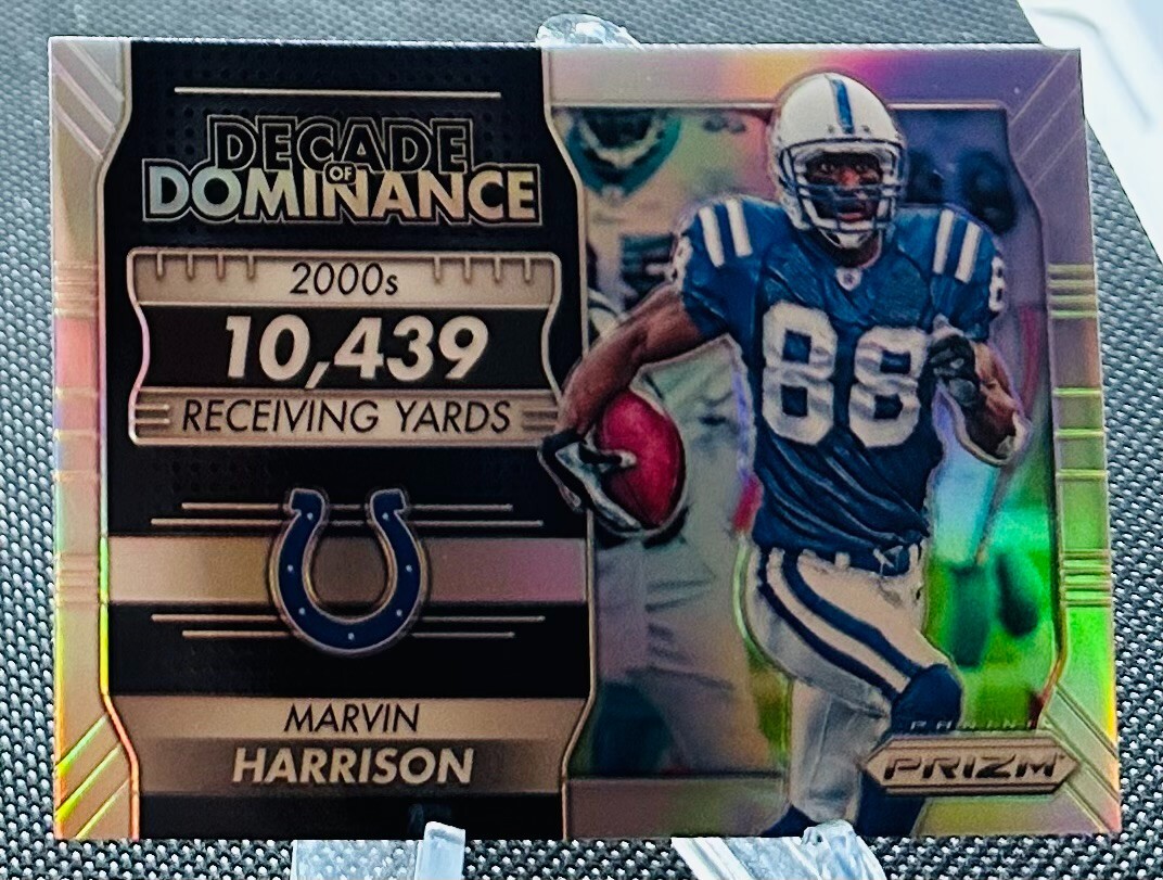 2016 Panini Prizm Decade of Dominance Silver Holo Prizm Marvin Harrison Colts 12