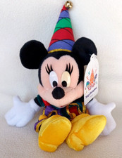Tokyo Disneyland 15 Years Minnie Mouse Jester 13" Bean Bag Plush NEW