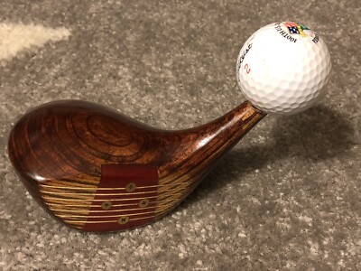 Vintage Wilson Model 4250 Driver Head & Pebble Beach Golf Ball Display Piece