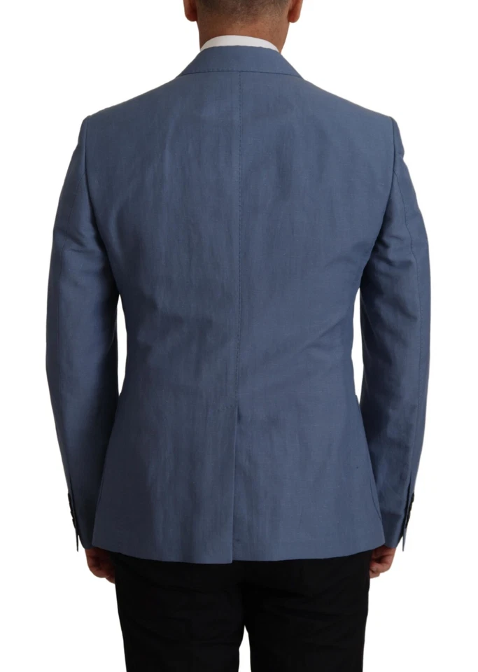 Chaqueta Blazer DOLCE & GABBANA Azul Mono Pecho Logo IT48/US38/M RRP 2700usd Foto 3 de 4