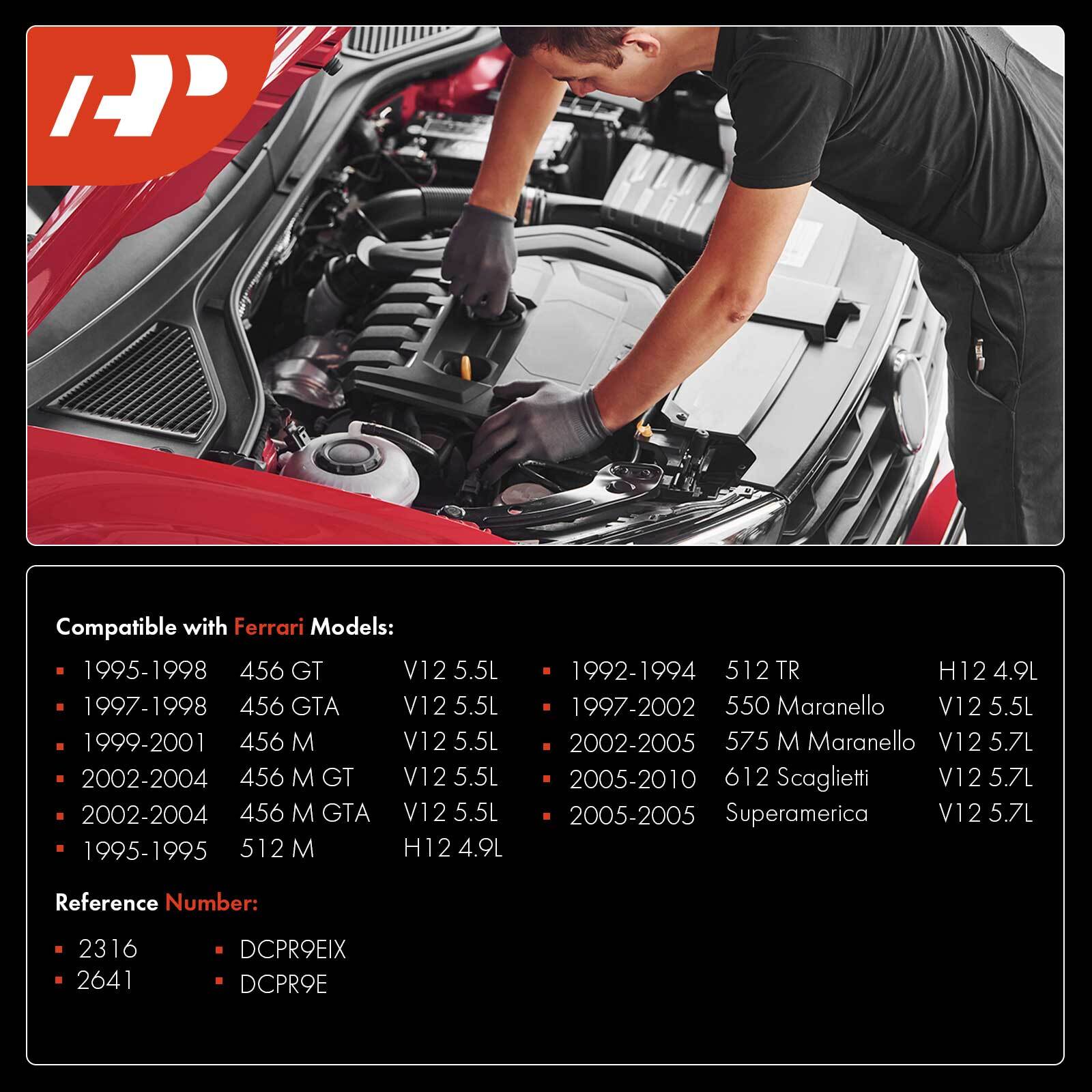 A-Premium 12x Iridium & Platinum Spark Plugs for Ferrari 456 GT 456 M GTA 512 TR