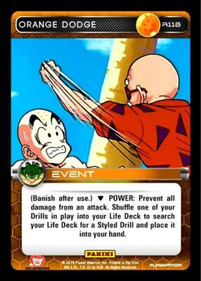 DBZ Dragon Ball Z TCG Card Panini Heroes & Villains R118 Orange