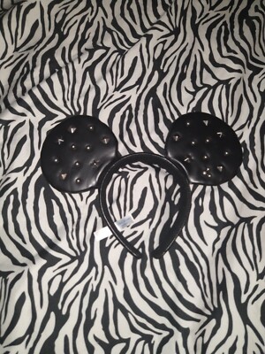 Black Leather Studded Mickey Mouse Ears PHOTOS: New Studded Mickey Mouse Ear Headband Available at  main image 3