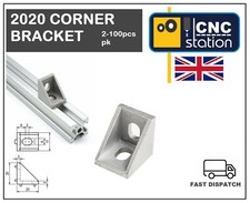 L SHAPE RIGHT ANGLE CORNER JOINT BRACKET V-SLOT ALUMINIUM EXTRUSION PROFILE 2020