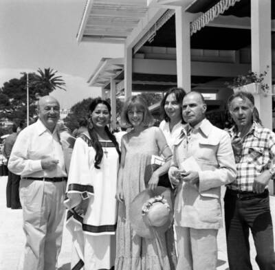 Bernard Blier, Dino Risi, Jacques Dufilho and the singer Monty at - Old Photo