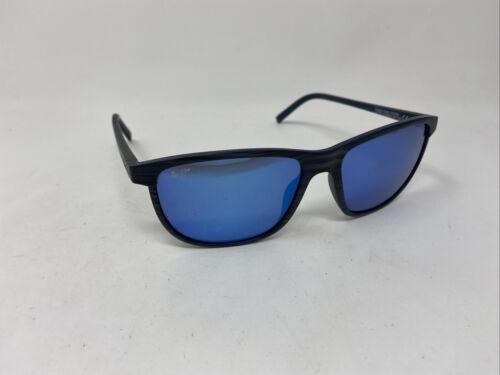 Maui Jim Drachenzähne MJ811-03s MARINEBLAU MIT BLAU VERSPIEGELTEN POLARISIERTEN GLÄSERN Z03