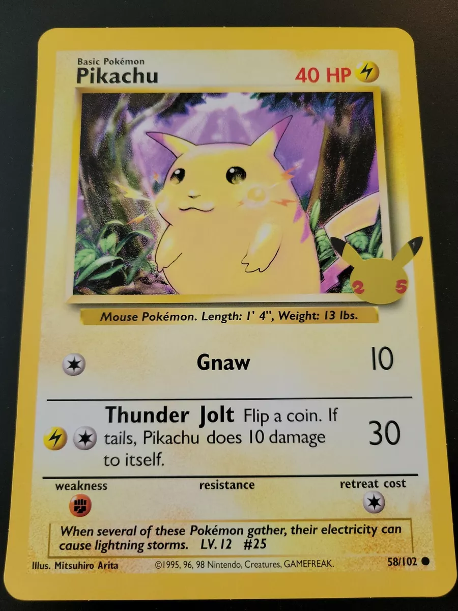 Pokémon Pikachu Trading Cards 25th Anniversary