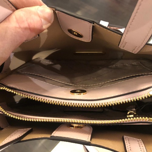 MICHAEL KORS EMILIA SMALL SATCHEL CROSSBODY MESSENGER BAG PINK LEATHER HANDBAG - Picture 8 of 11