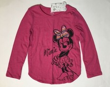 Disney Jumping Beans Minnie Mouse Long Sleeve Pink Shirt -Girls 5 NEW