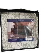 Subrtex Medium 3 PC Jacquard Sofa Slipcover Light Smoky Gray