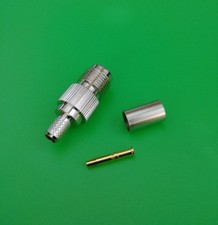  1 PACK TNC Female 3-pcs Crimp-On RG59/62 Cable Connector