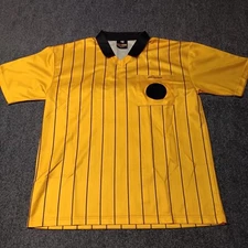 Final Decision Ref Jersey Adult Large Yellow Striped Official Sports Referee