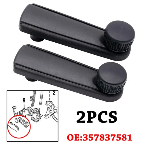 2x Manual Window Crank Handles for VW Transporter T4 Passat Corrado - Picture 3 of 9