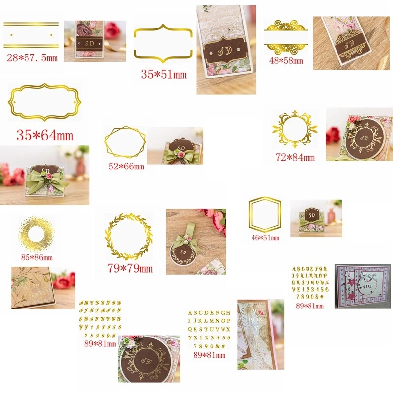 2PCS 4 Stili Auto Fustelle Stencil Modello In Metallo Stampi Auto Vintage Goffratura Strumento Die Cut per la Creazione di Carte Album di Carta  15