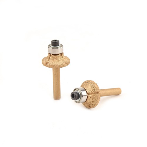 1/4" Shank Vacuum Brazed Diamond Router Bits Edge Fillet Cutter F Marble Granite - Imagen 3 de 8