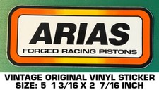 ARIAS FORGED RACING PISTONS - VINTAGE ORIGINAL VINYL DECAL STICKER - DRAG-NASCAR