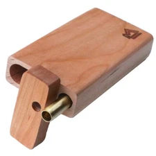 4" American Crafted Cherry Dugout & Mango Brass One Hitter Pipe-Stash Box