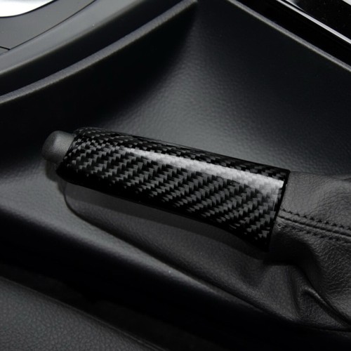 1x Carbon Fiber Handbrake Handle Grip Cover Trim For BMW E60 E84 E88 E90 E91 E93 - Picture 7 of 11
