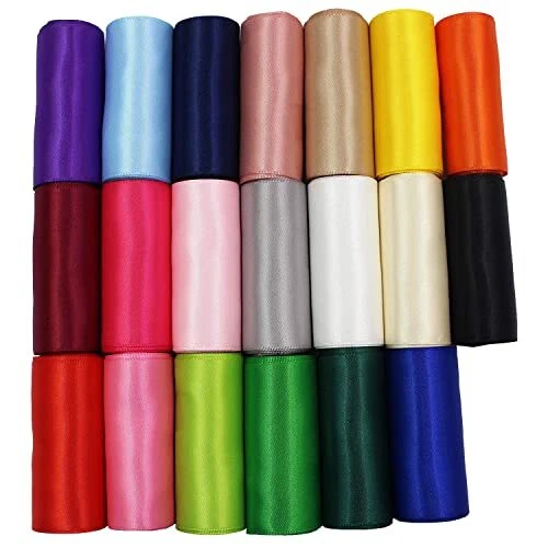 3 Inch Wide Solid Color Double Sided Polyester Satin Ribbon 20