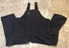 Big Bill Charcoal Plaid Bib Overalls Sz 56x33