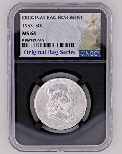 1953 50C Franklin Half Dollar MS64 Original Bag Series