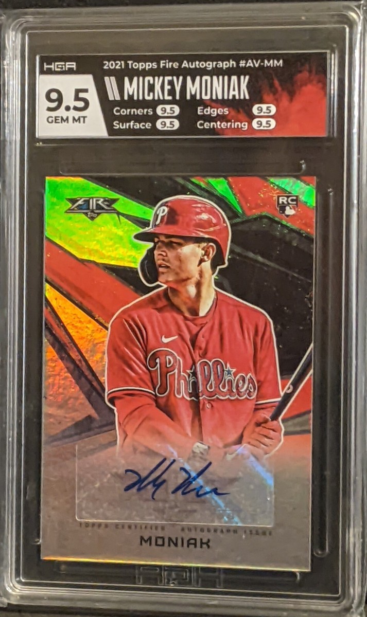 その他 2021 topps Fire mickey moniak 2021 Topps Fire Mickey Moniak Auto RC HGA 9.5 Gem Mint Rookie