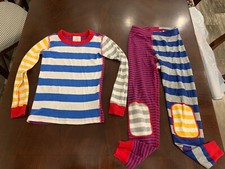 Hanna Andersson Striped Pajamas Set Boys Size 6-7