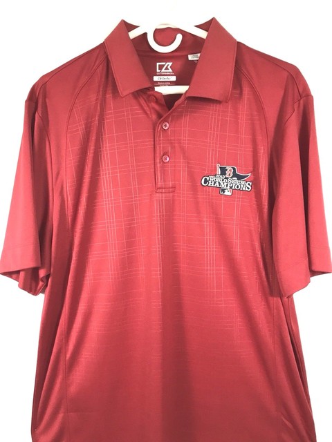 BOSTON RED SOX Mens M Polo Golf Shirt 2013 WS Champions Dry Tec | eBay