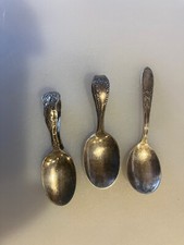 Lot of 3 Silverplate Baby Spoons