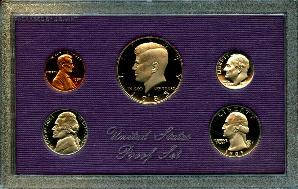 1985-S US Proof Mint Set 5 Coins CLAD 2uut0615 - Image 3 of 4
