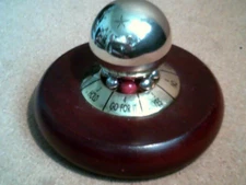 Kikkerland Desktop Decision Maker Desk Office Toy 4" diameter wood base