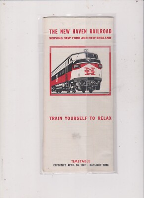 1961 NEW HAVEN RR ZEITTABELLE KOSTENLOSER VERSAND IN DEN USA