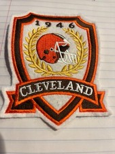 CLEVELAND BROWNS est. 1946 Embroidered 3.75" x 4.75" Vintage NFL Crest Patch