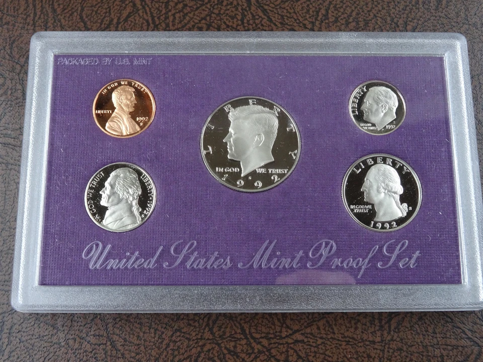 1992-S US Mint Proof Set 5 Coin Set OGP COA Original Government Packaging - Image 2 of 4