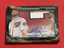 Bryce Harper 2015 Topps Strata Signature Patch /25 #SSP-BH Nationals Phillies