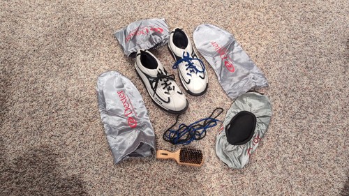 Dexter SST8 Bowling Shoes Men Size 10 M White/Black Leather. ((Look))