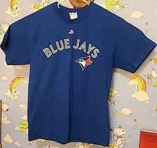 Jose Bautista #19 MLB Blue Jays Majestic Shirt Adult Size Large USA Fabric