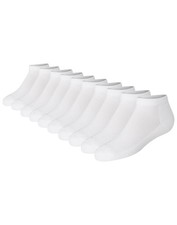 Hanes Girls' White No Show Socks 10-Pack