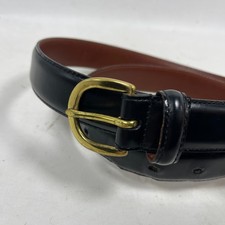 COACH Belt Adult 40 100cm 3921 Polished Cowhide Leather D Buckle Black USA VTG
