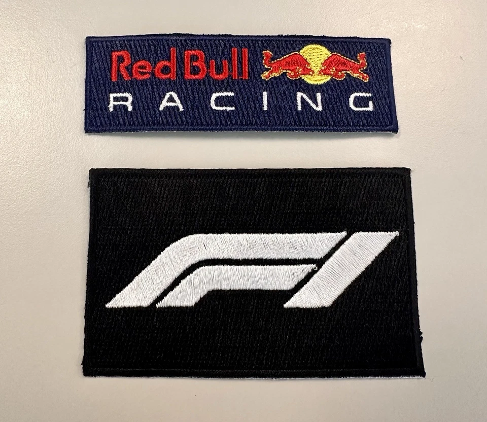 "Paquete de 2 parches Ultimate Patch Fórmula Uno F1 Racing hierro en parches rojo carreras 3,5""" Foto 2 de 2