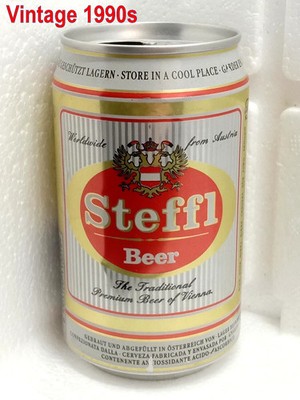 STEFFL Vintage Empty Beer Can 330 ml. Austria 1992 Top Open Collectible