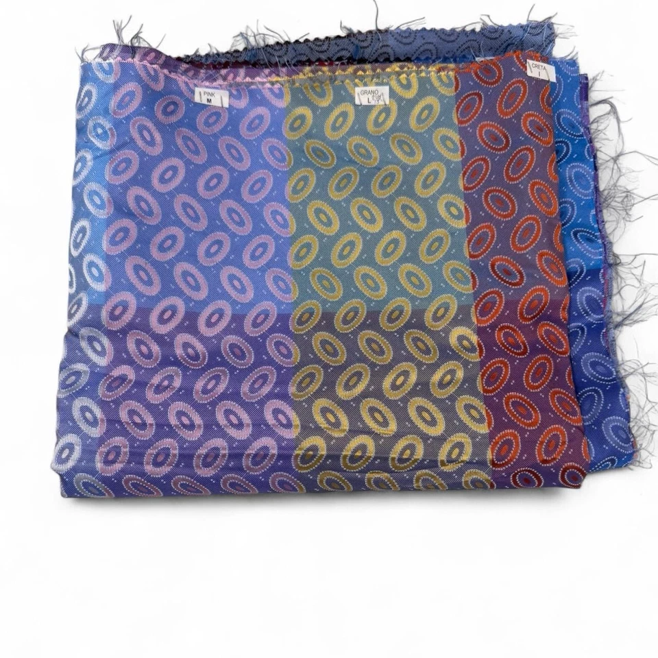 3pc Italian Silk Neckwear Sampler Panel Bundle (0.5–2yds) - Image 2 of 4