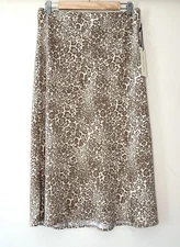 NWT Rachel Zoe Skirt Animal Print Pattern Midi Stretch Size 6