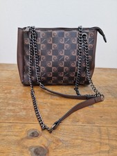 Pierre Cardin Monogram Coated Canvas Chain Handbag Y2K Great Condition