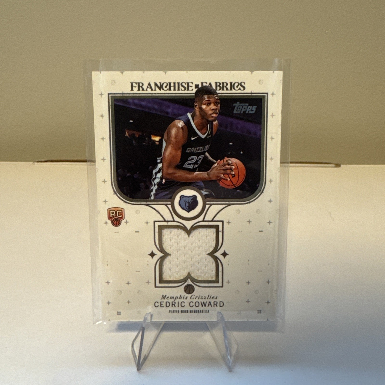 2025-26 Topps - Franchise Fabrics Cedric Coward #FF-CC (MEM, RC)